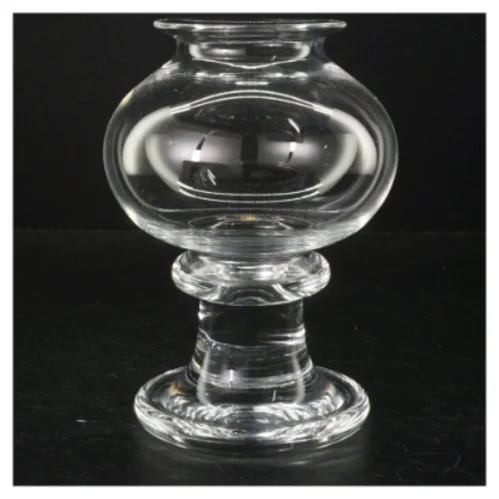 Gennemsigtig glasvase (str. 14 cm i diameter. længde, 18 cm)