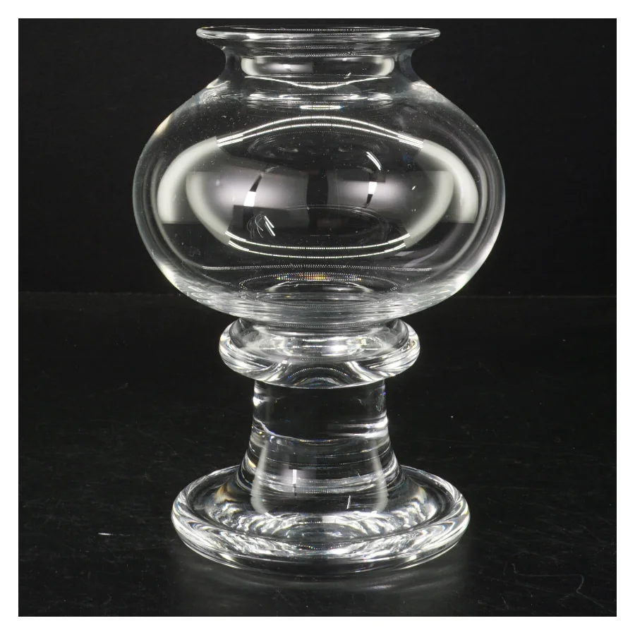 Gennemsigtig glasvase (str. 14 cm i diameter. længde, 18 cm)
