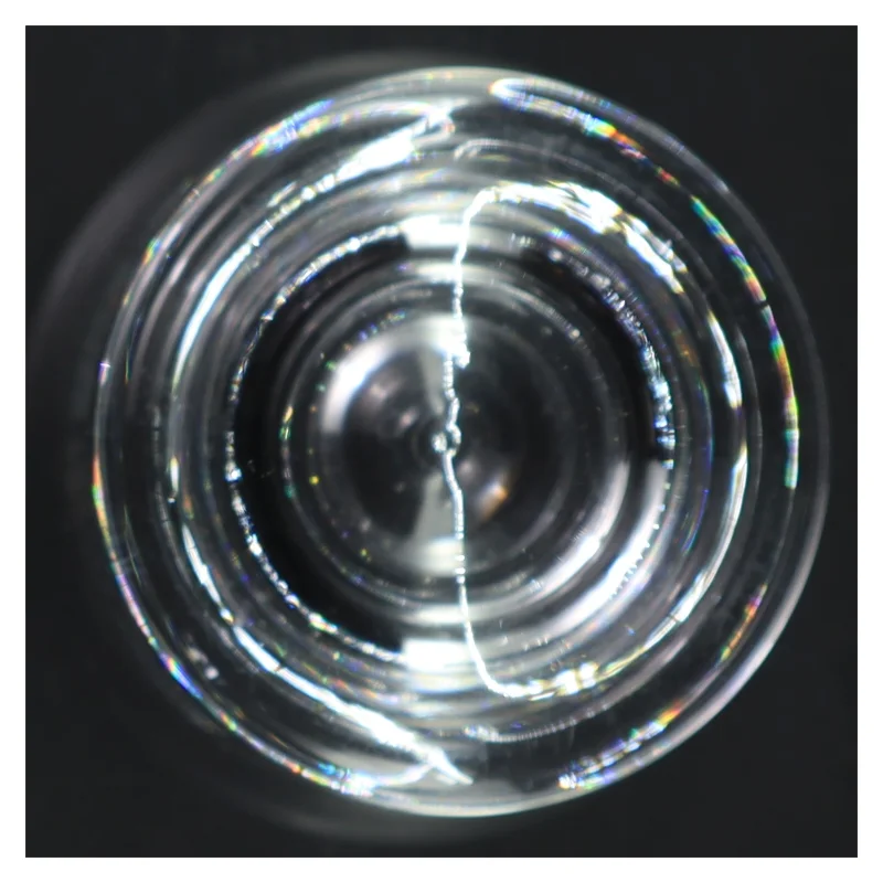 Gennemsigtig glasvase (str. 14 cm i diameter. længde, 18 cm)