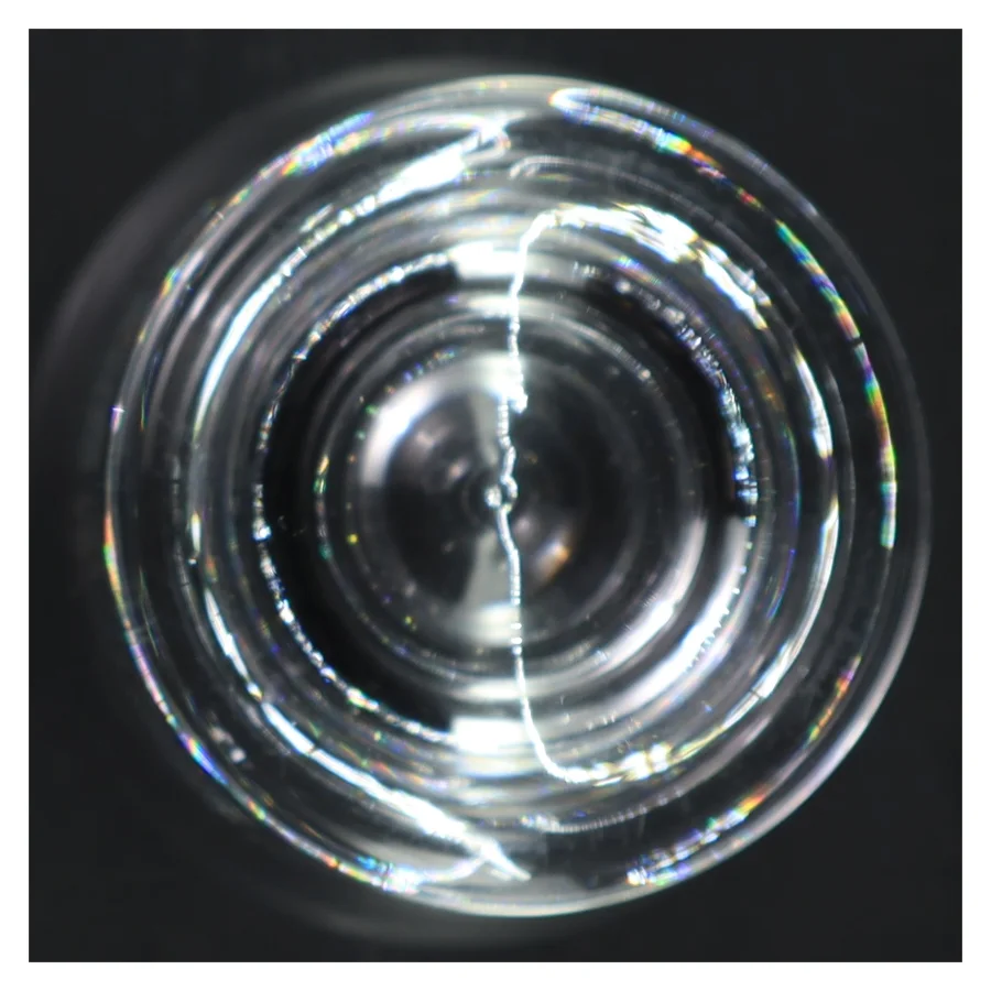 Gennemsigtig glasvase (str. 14 cm i diameter. længde, 18 cm)