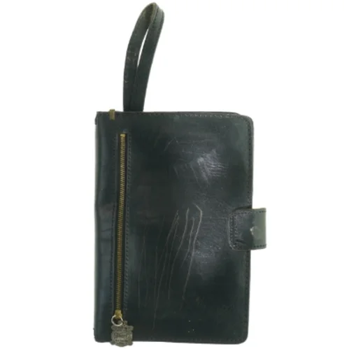 Sort læderpung/taske fra Diesel (str. 24 x 16 cm)