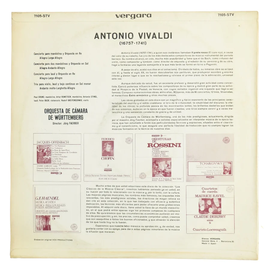Musik af Antonio Vivaldi (LP)