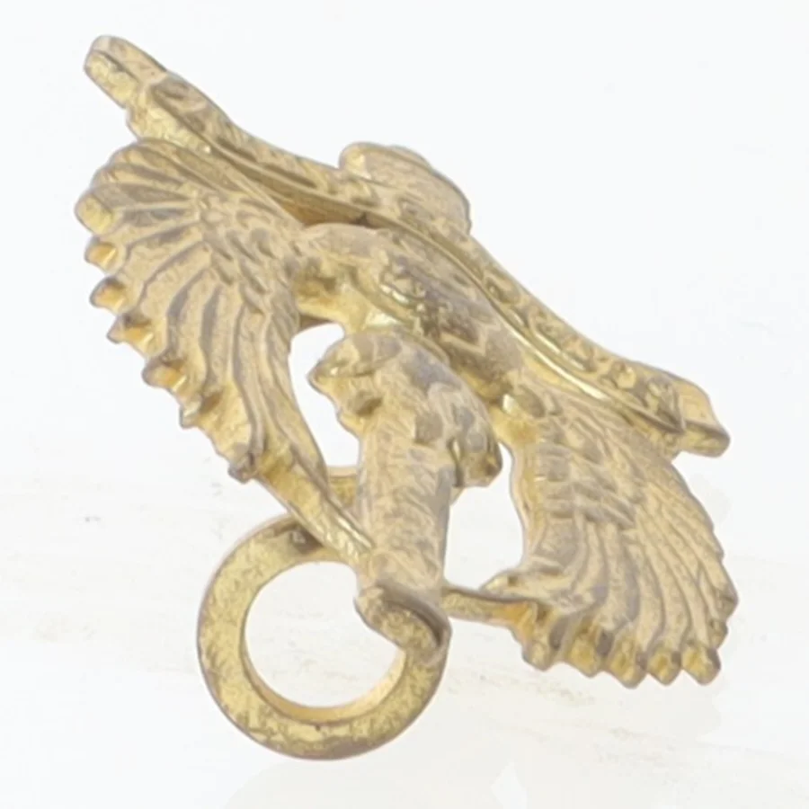 Messing vægophæng med ørn og anker motiv (str. 4x2 cm)