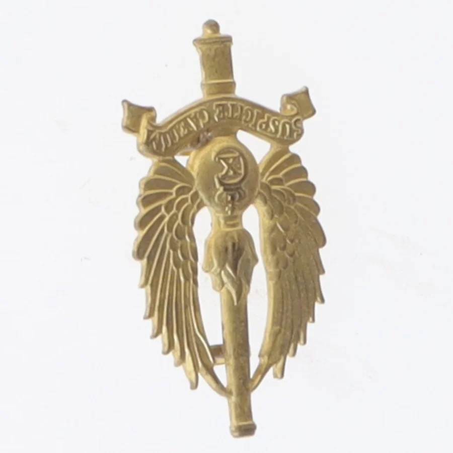 Messing vægophæng med ørn og anker motiv (str. 4x2 cm)