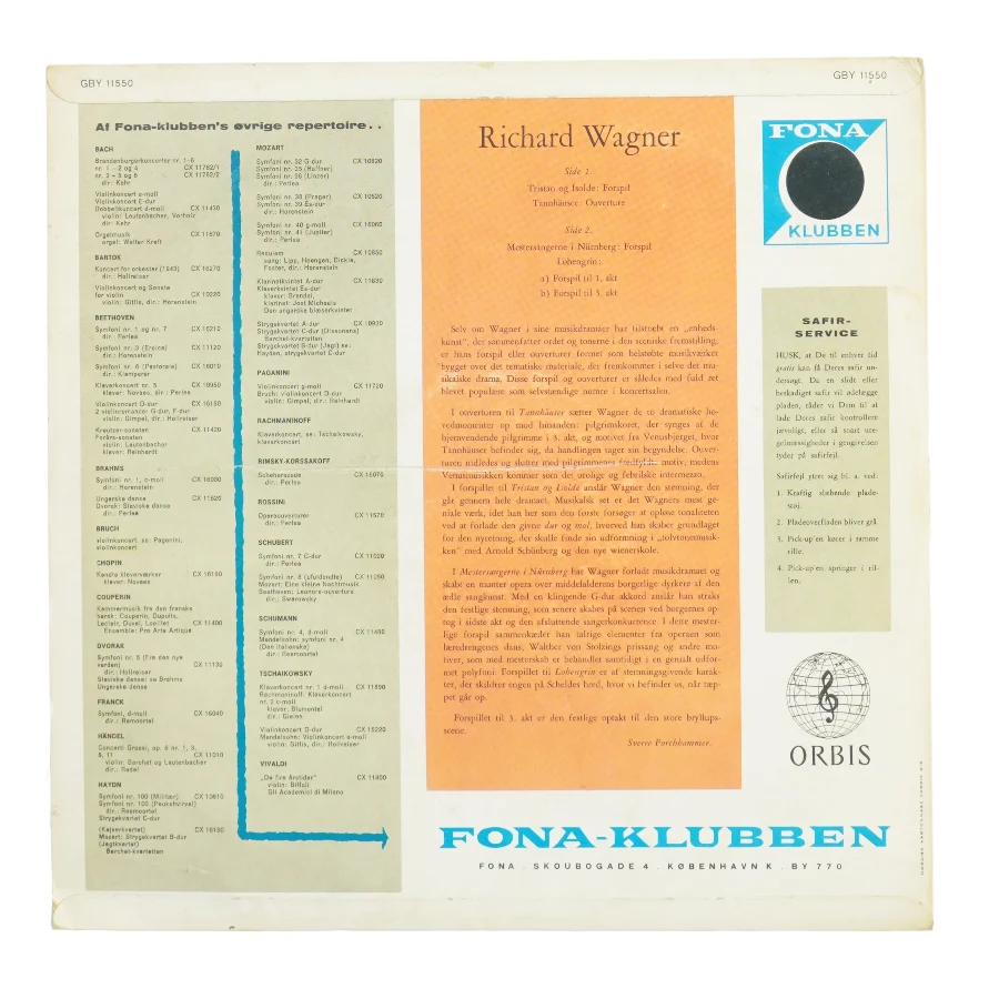 Musik af Richard Wagner udvalgt af Fona (LP)