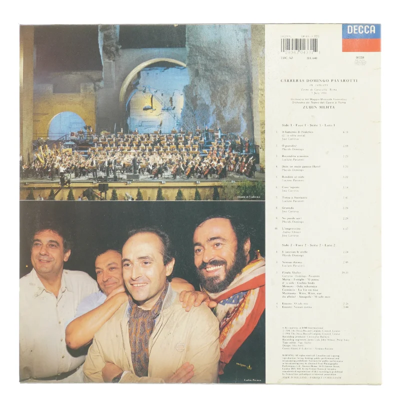 De tre tenorer i concert - Mehta (LP)
