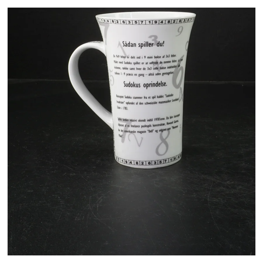 Sudoku kaffekrus (str. 15x10 cm)