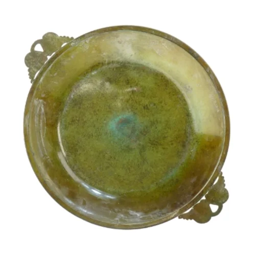 Dekorativt messingfad (str. 27x33x2,5 cm)