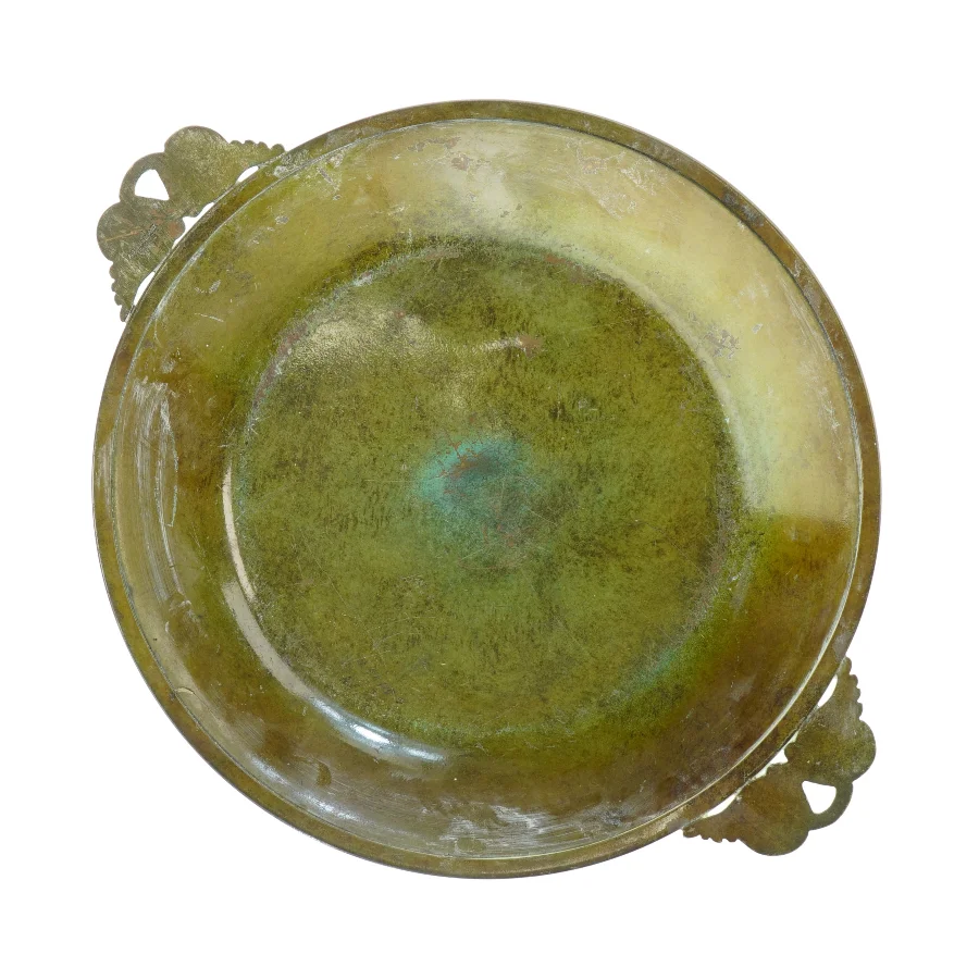 Dekorativt messingfad (str. 27x33x2,5 cm)