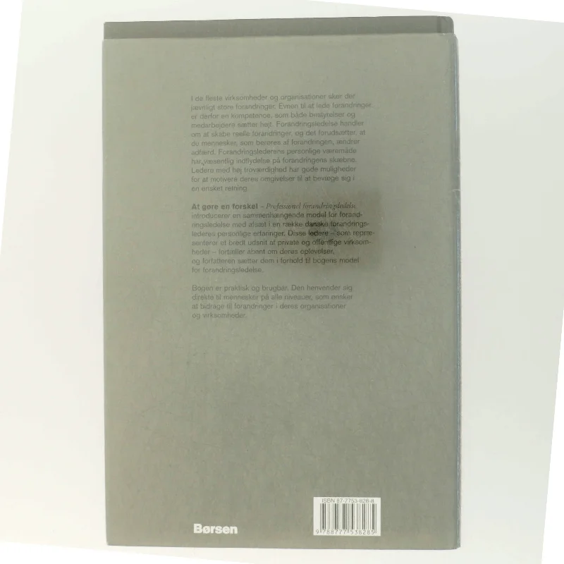  'At gøre en forskel - Professionel forandringsledelse' af Ole Steen Andersen, fra Børsen