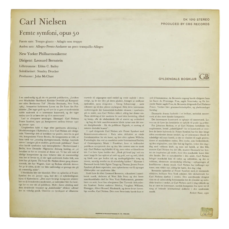 Carl Nielsen Symfoni nr. 5 (LP)