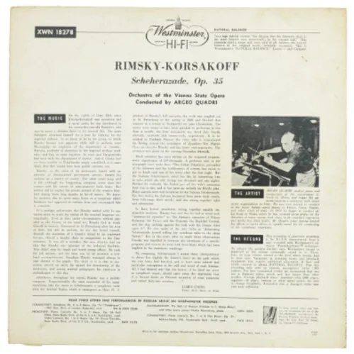 Scheherazade af Kimsky-Korsakoff (LP)