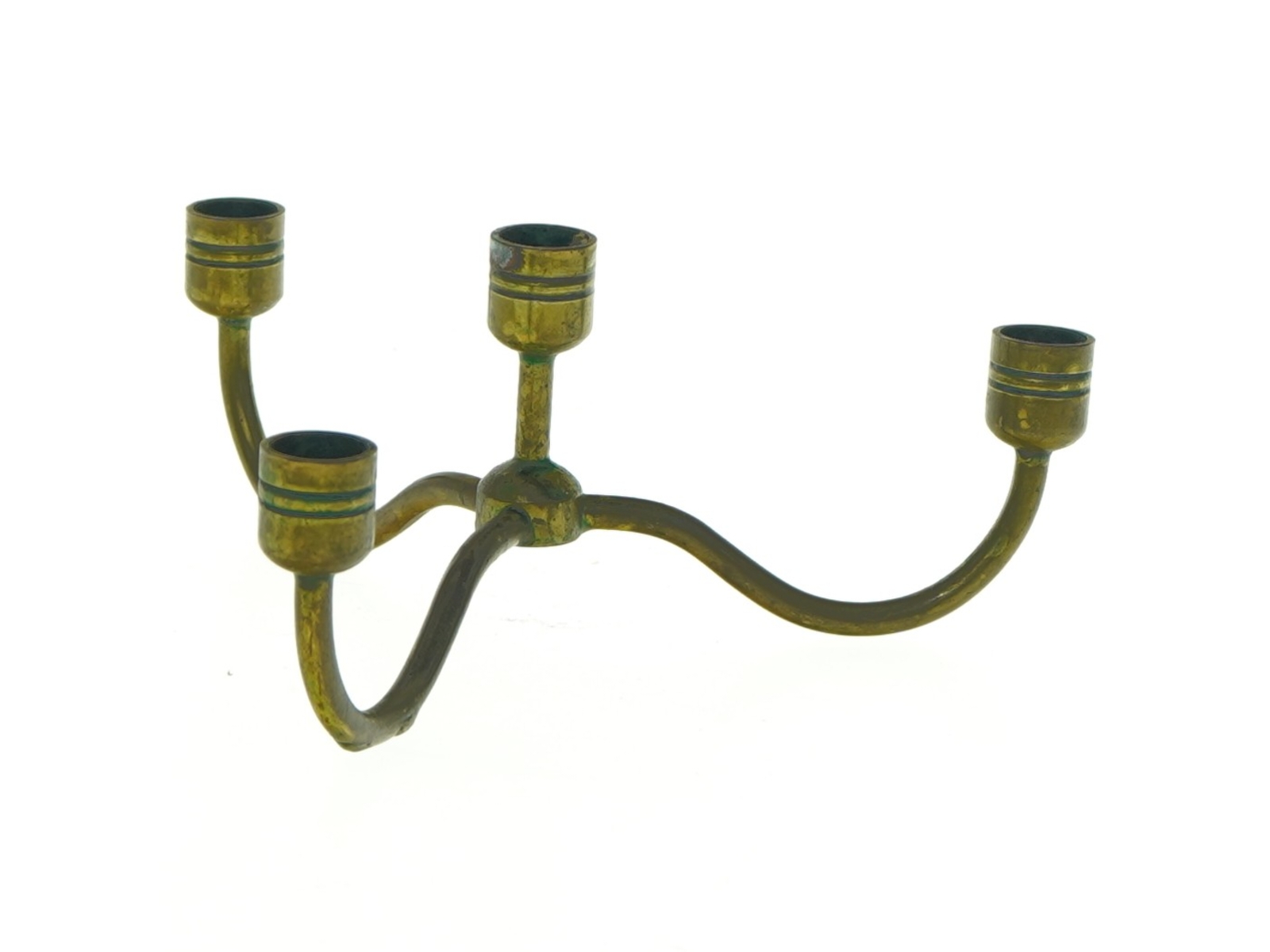 Vintage messing lysestage (str. 13 x 4,5 cm)
