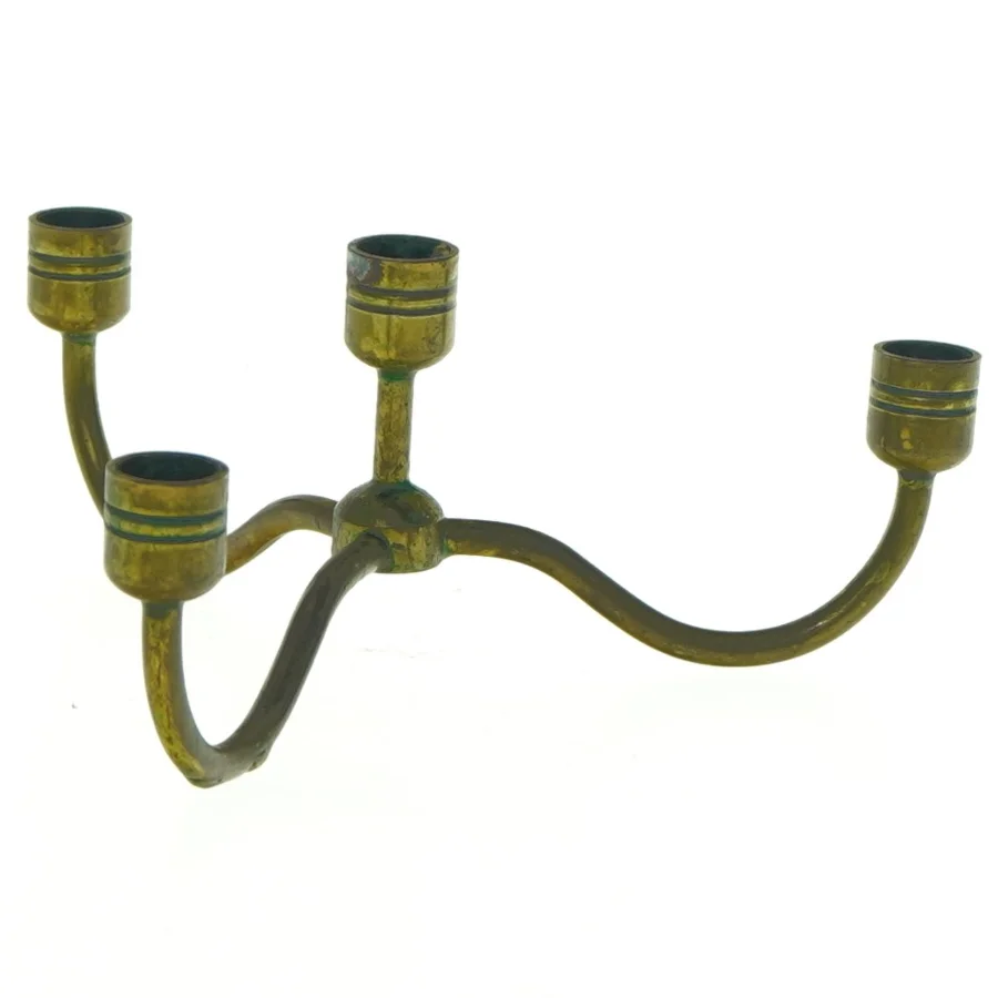 Vintage messing lysestage (str. 13 x 4,5 cm)