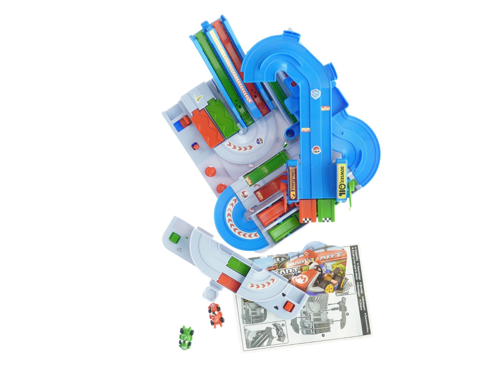 Mario Kart racerbane med figurer (str. 3 x 2 cm til 27 x 31 cm)