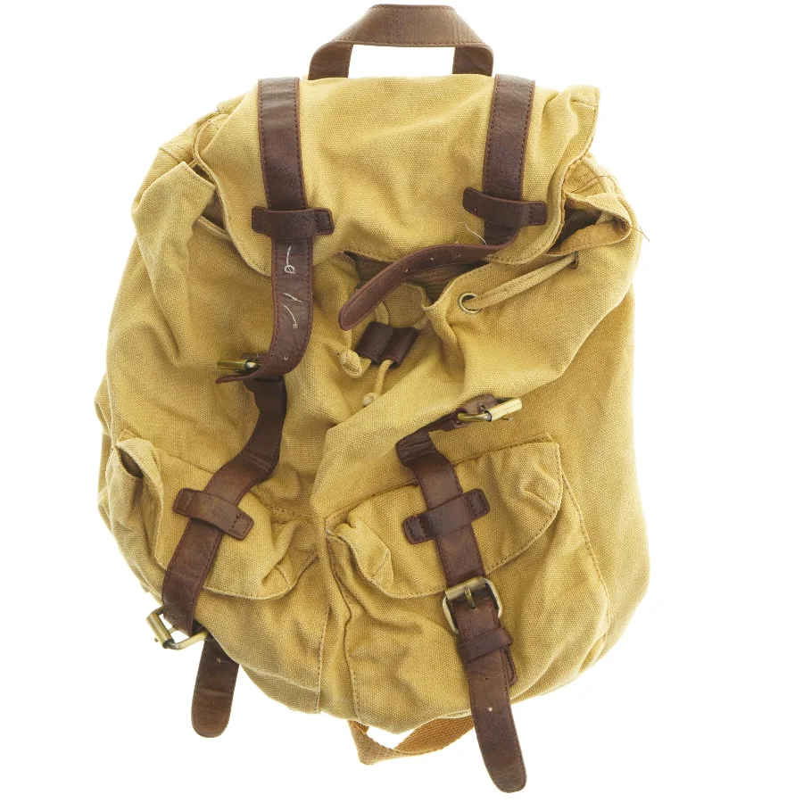 Retro rygsæk med læderstropper fra Asos (str. 43x35 cm)