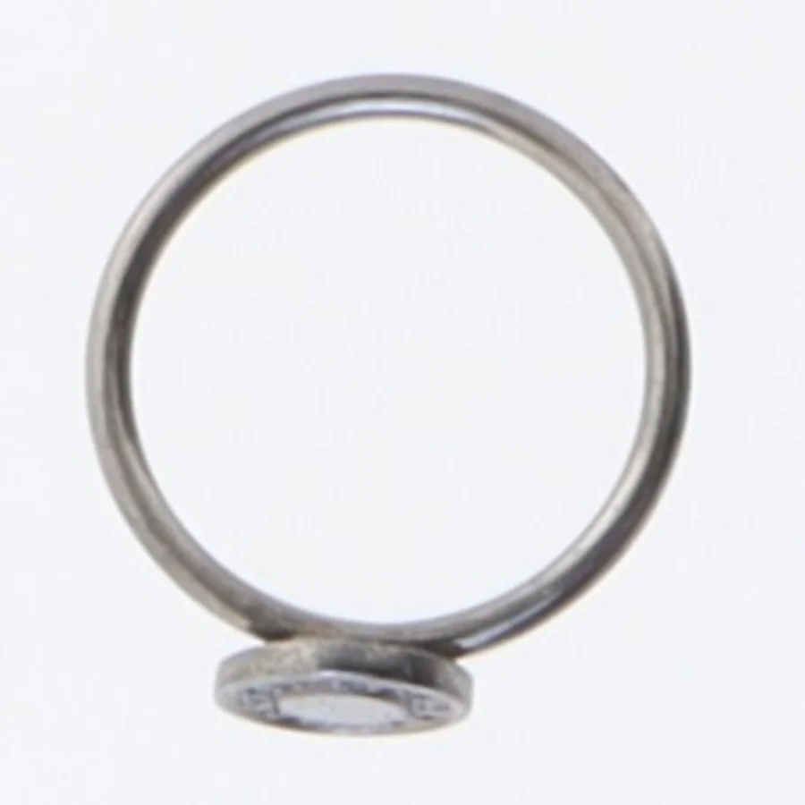 Dyrberg/Kern sølvring med krystalpynt (str. 49 mm)