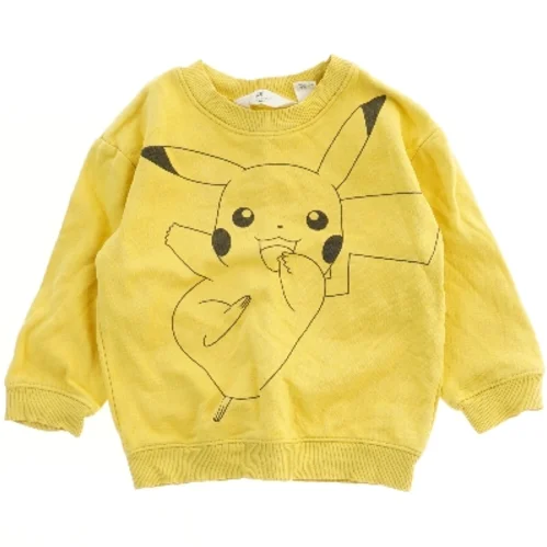 Gul sweatshirt med tryk fra H&M (str. 92)