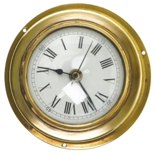 Vægur med antik urskive (str. Ø 14,5 cm)