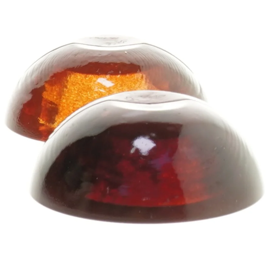 Ravfarvede lysestager (str. Ø 7,7x3 cm)