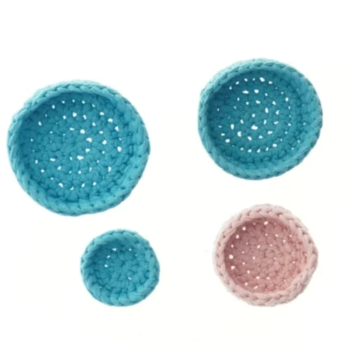 Hæklede kurve (str. Ø 7 & 9 & 10,5 & 11,5 cm)