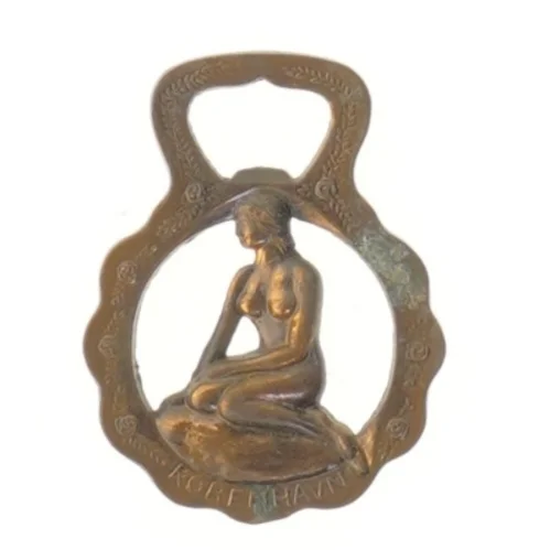 Københavns øloplukker med Lille Havfrue motiv (str. 9 cm)