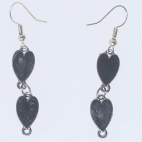 Hjerteformede øreringe (str. 5 cm)