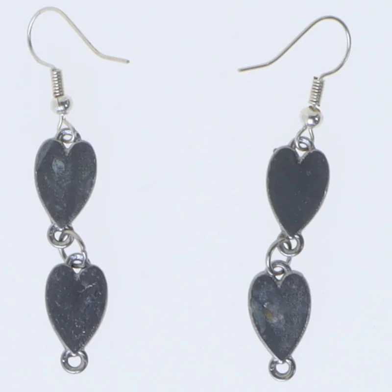Hjerteformede øreringe (str. 5 cm)