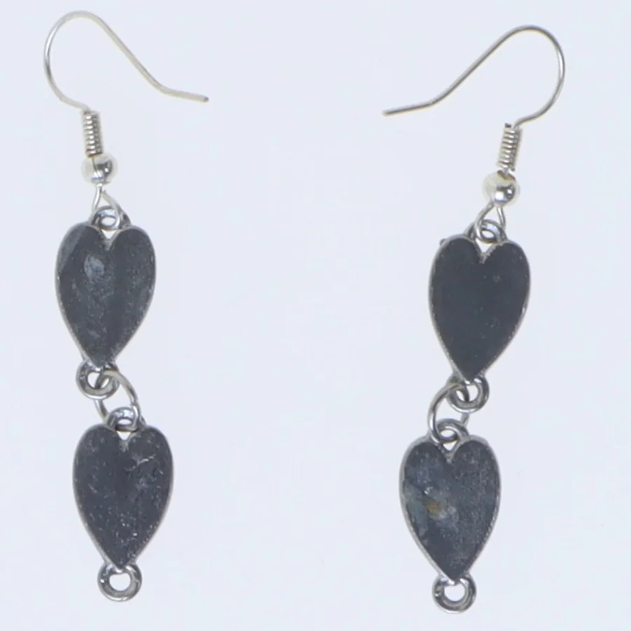 Hjerteformede øreringe (str. 5 cm)