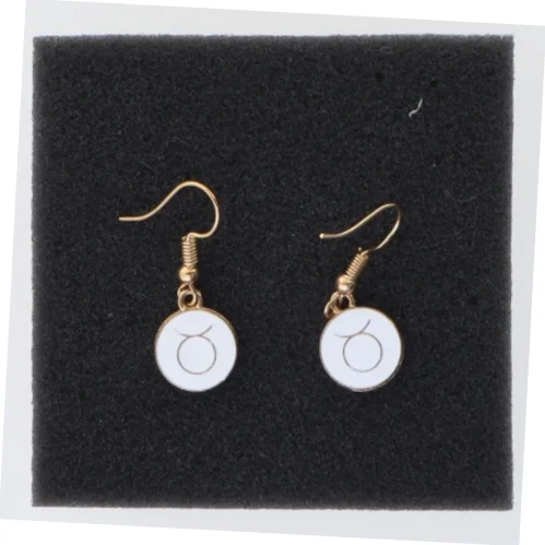 Øreringe med stjernetegnet Tyr (str. Ø 14 mm)