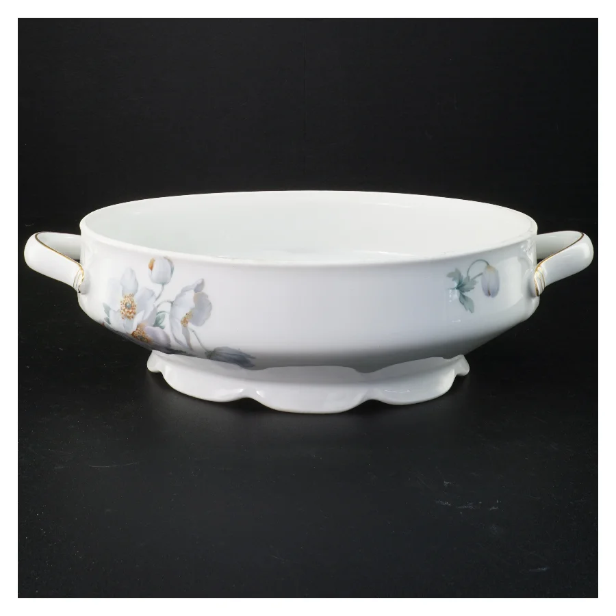 Porcelænsserveringsfad med låg (str. 25 x 20 cm)