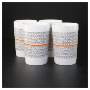 Sæt af 4 kopper fra Aida (str. 12 cm. 4 styk)