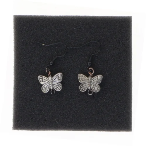 Sommerfugleøreringe (str. 1,5 cm)