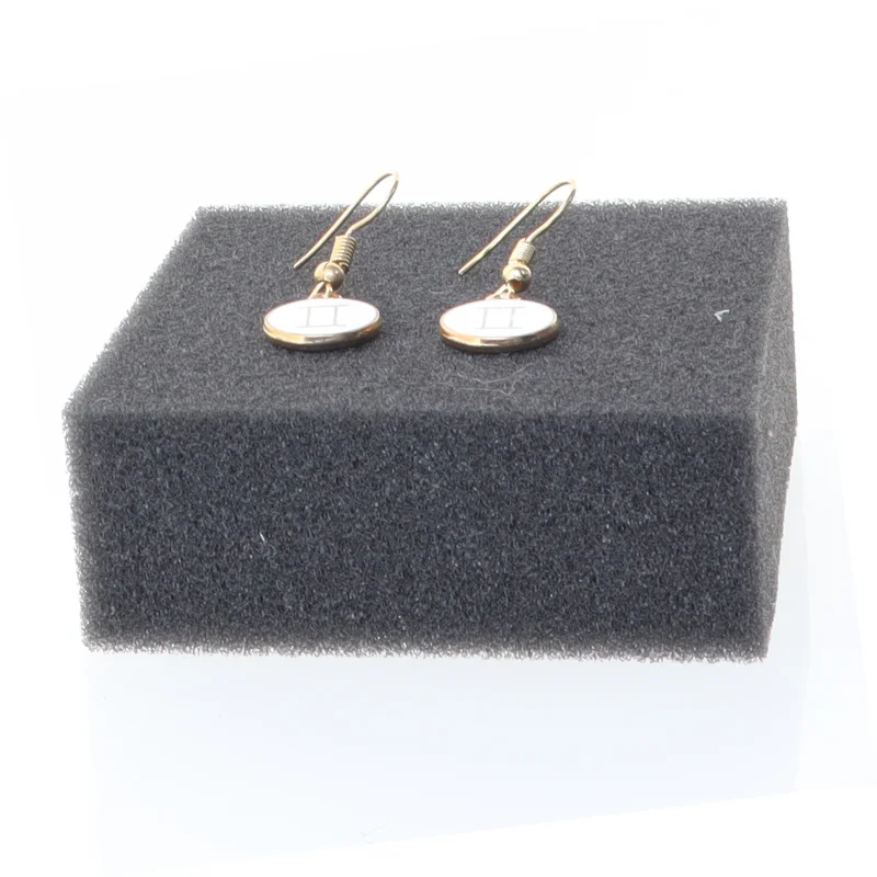 Øreringe med stjernetegnet Tvilling (str. Ø 14 mm)