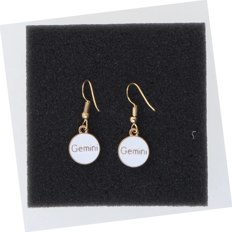 Øreringe med stjernetegnet Tvilling (str. Ø 14 mm)