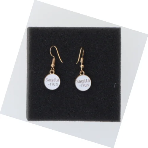 Øreringe med stjernetegnet Skytten (str. Ø 14 mm)