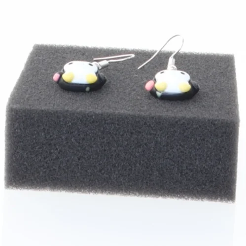 Øreringe med pingvinmotiv (str. 1,5 cm)