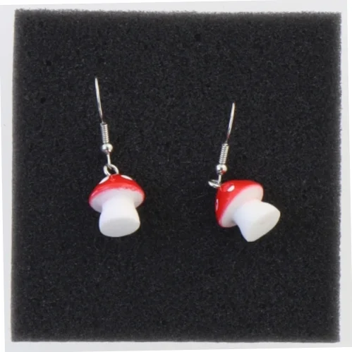 Øreringe med svampeform (str. 1 cm)