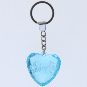 Hjerteformet nøglering (str. 11 cm)