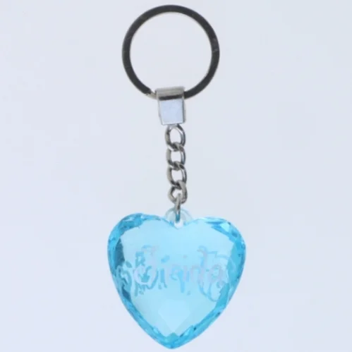 Hjerteformet nøglering (str. 11 cm)