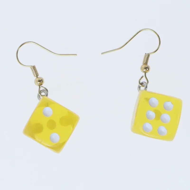 Terning øreringe (str. 3,5 cm)