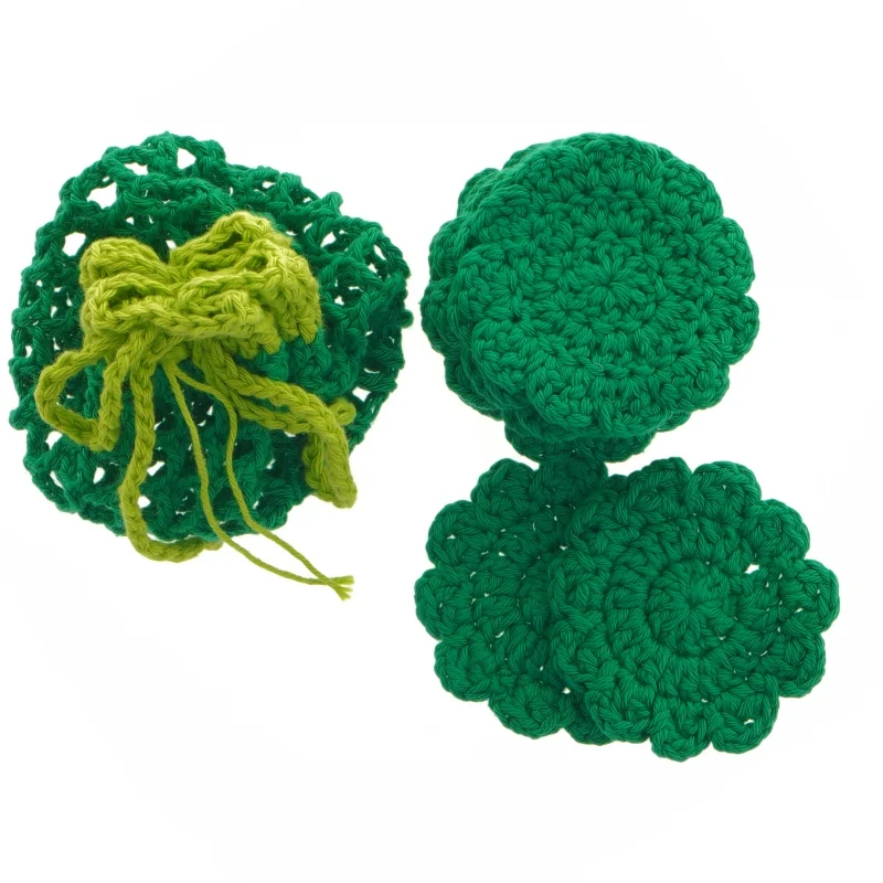 Hæklede bordskånere/vatrondeller (str. Ø 7 cm 15 cm)