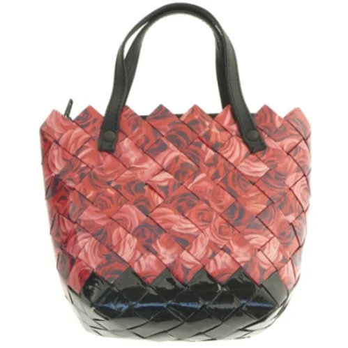 Flettet og håndlavet damehåndtaske (str. 15 x 16 cm)