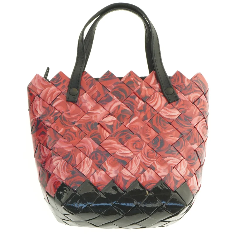 Flettet og håndlavet damehåndtaske (str. 15 x 16 cm)