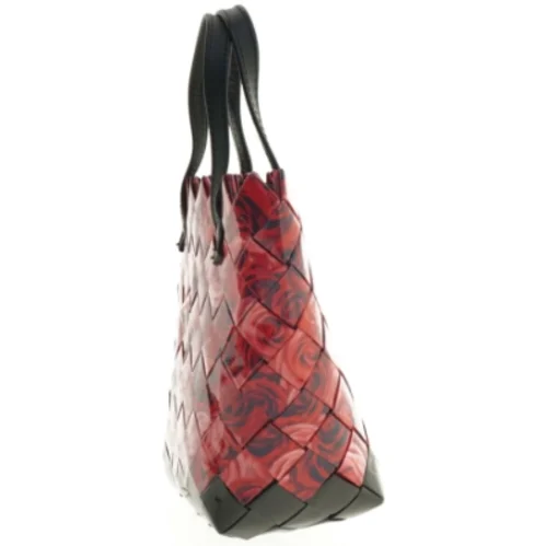 Flettet og håndlavet damehåndtaske (str. 15 x 16 cm)