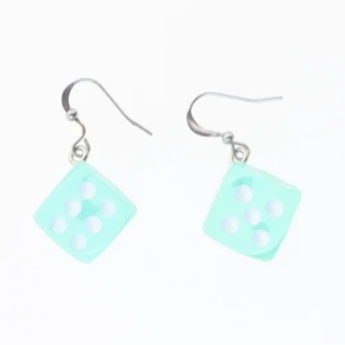 Terning øreringe (str. 2,5 cm)