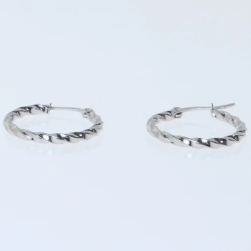 Sølv hoop øreringe (str. 2,5 cm)
