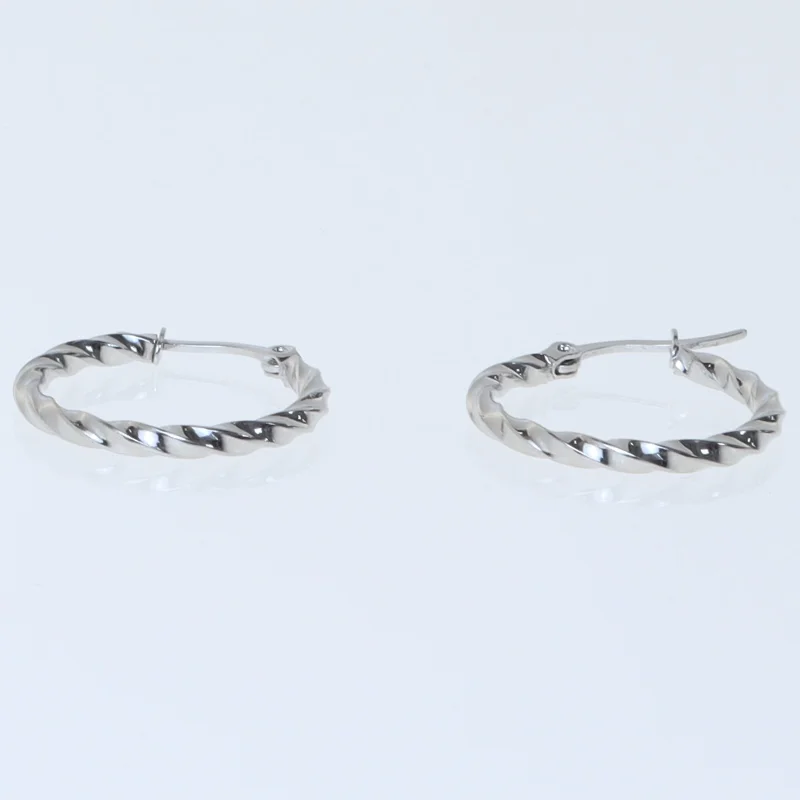 Sølv hoop øreringe (str. 2,5 cm)