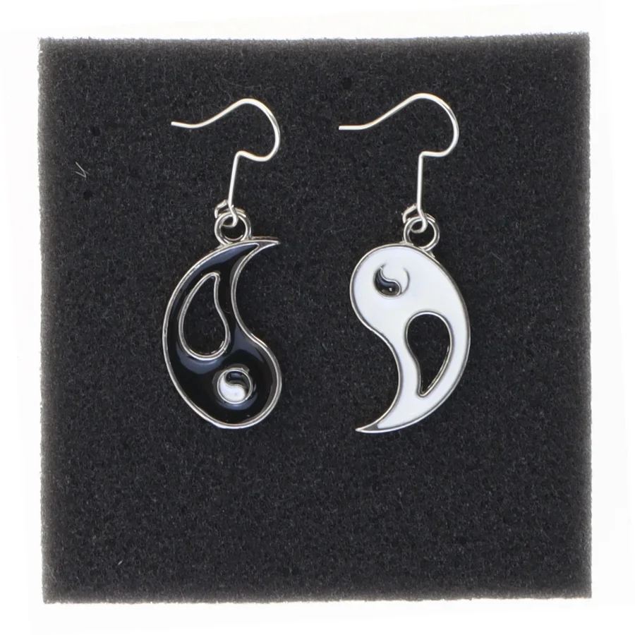 Yin Yang øreringe (str. 2,5 cm)