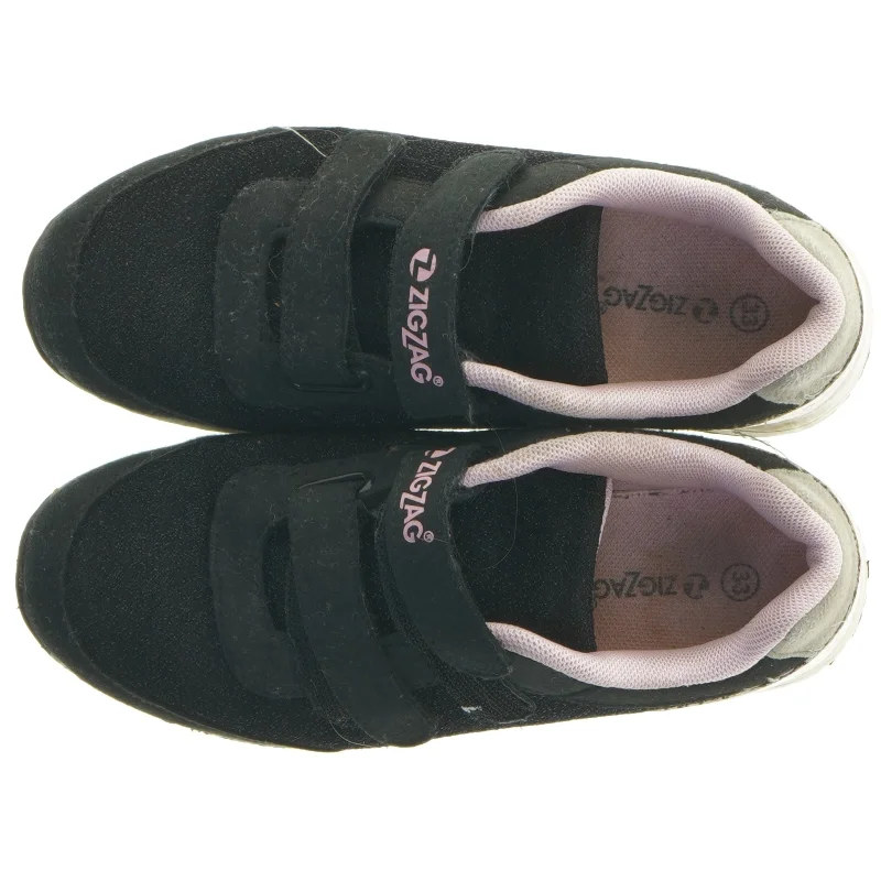 Brugte børnesko i sort fra Zigzag (str. 33 )